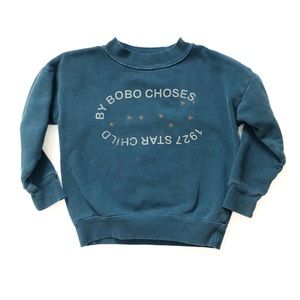 Bobo Choses Size 4-5 Star Child Sweatshirt in Chrome Green